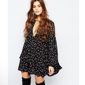Free People Black Layered Dress